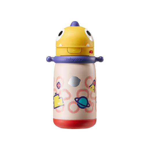 baby care450ml霸王龙成长保温杯背带款BC2408994古金黄/引力洋红 商品图1