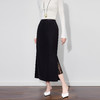 极简修身知性通勤，拼蕾丝松紧腰开衩半身裙WLZD-2511201 商品缩略图0