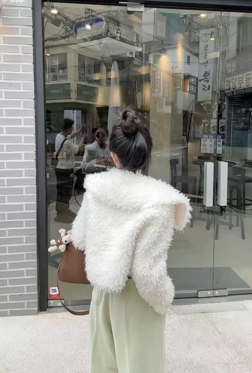 【孤品捡漏】100%羊毛，真羊毛，可检测，翻领短款长毛秋冬外套-喜出 商品图1