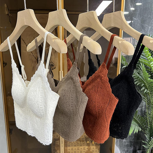 雀说蕾丝吊带女带胸垫文胸罩一体显瘦内搭外穿背心AL8863 商品图1