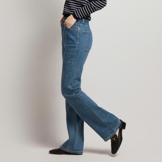 复古微喇牛仔裤/MOiKKA/高腰显瘦/修饰腿型/春秋百搭牛仔裤【上海仓发货】 商品图2