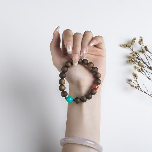 xy0563沉香+南红天河石手串 商品图7