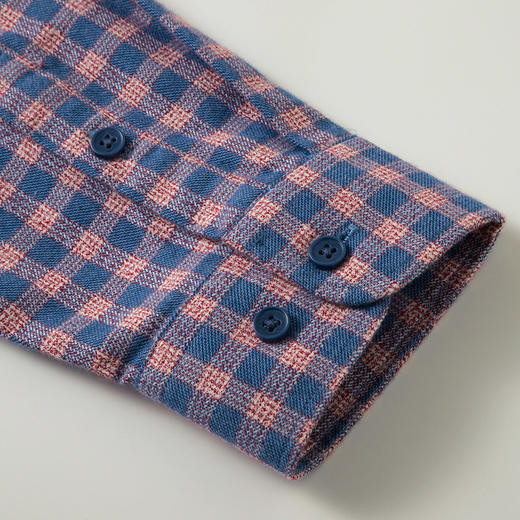 【全棉】罗蒙秋冬长袖格子衬衫厚款保暖时尚日常百搭休闲男士长袖衬衣 商品图8