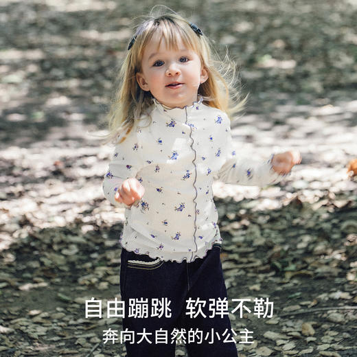 【宝宝服饰】嫚熙童装儿童长袖T恤秋季女宝羊毛长袖衬衫 商品图4