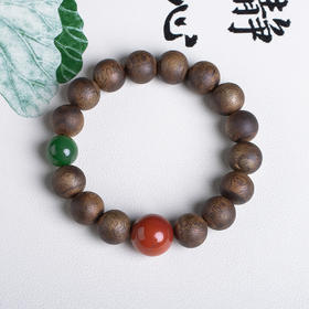 xy0566沉香+南红碧玉大手串