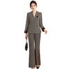 QYM CS25A33-Y两件套西装外套+直筒长裤职业套装 商品缩略图4
