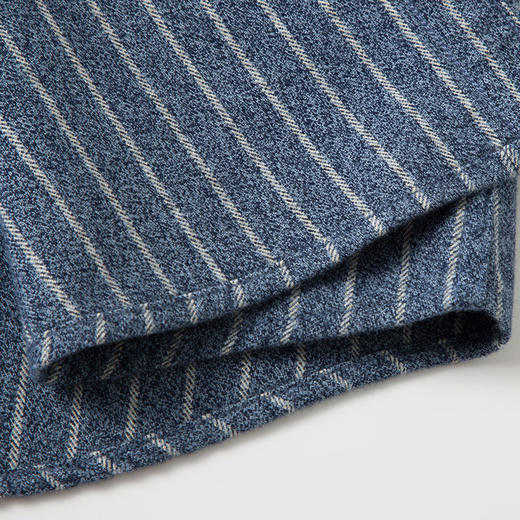 【全棉】罗蒙秋冬长袖条纹衬衫男士纯棉保暖柔软百搭休闲商务通勤长袖衬衣 商品图7