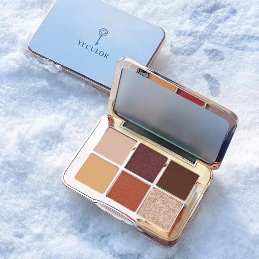 YECULOR钥界琉光日落六色眼影盘 1#秋冬 8.4g 商品图3