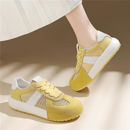 丁摩 春夏季新款休闲时尚百搭厚底板鞋新款网鞋女透气老爹运动鞋5ZF-7115 商品图2