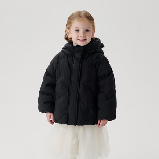 【三防】马克珍妮女童可爱熊耳朵加厚羽绒服2025年冬装新款550987 商品图2