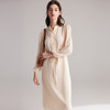 【帕罗】B3F | 100%桑蚕丝米色长袖连衣裙 商品缩略图1