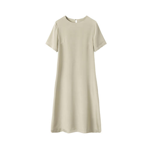 丁摩 夏季新款真丝连衣裙纯色桑蚕丝裙子大码女装减龄舒适款5ZF-339 商品图4