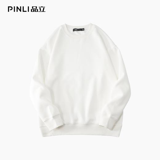 PINLI品立2025秋季新品纯色百搭圆领卫衣潮牌宽松休闲套头男上衣GV253109030 商品图6
