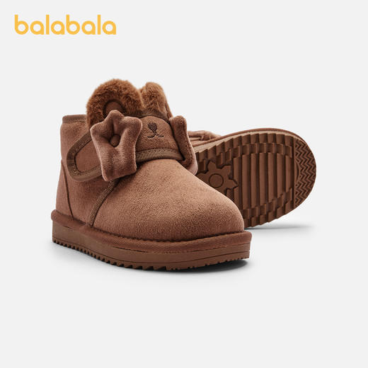 巴拉巴拉童鞋儿童雪地靴加绒加厚棉靴男童棉鞋冬季靴子动物造型萌 商品图1