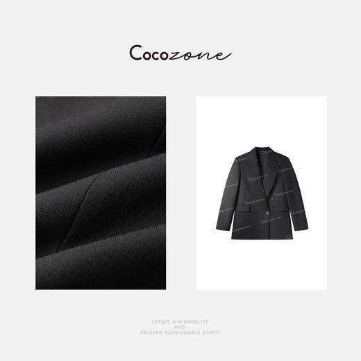 COCO ZONE 刘一一“罗兰西服”绵羊毛混纺显贵简约外套 CD2A1534 商品图2