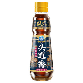 双嗒  头道香芝麻油香油 黑芝麻油凉拌 重庆老字号  160ml 玻璃瓶装 /粮油调味 /调味品 /调味油 商品图3