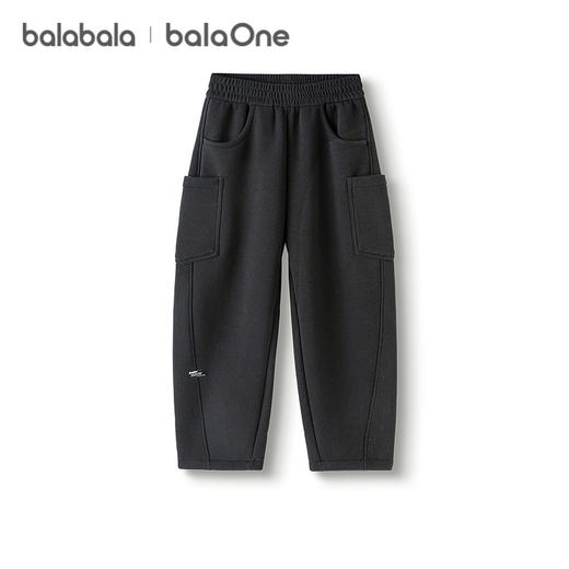 巴拉巴拉balaOne儿童长裤男童女童2025冬新款加绒休闲弯刀裤保暖 商品图4