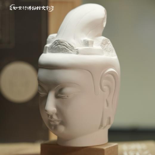 北齐菩萨头像摆件中式美学禅意国风茶室书房桌面佛头小摆件送礼 商品图1