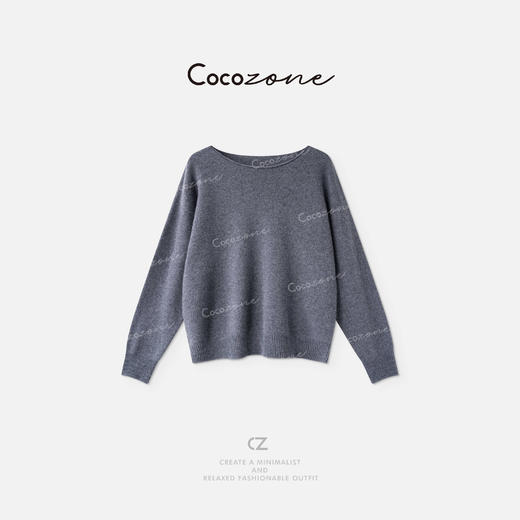 COCO ZONE 刘一一【绵羊毛混纺】圆领优雅纯色毛织上衣 CD2A1727 商品图1