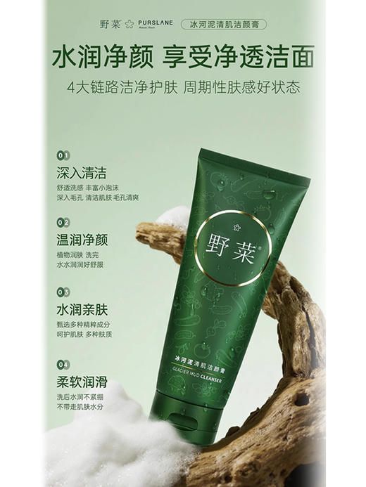 【泥膜级洁面80g/支】野菜冰河泥洁颜膏 商品图2