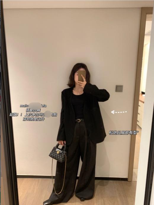 Maison Marg*a马吉*同款黑色无领西装西服 商品图12