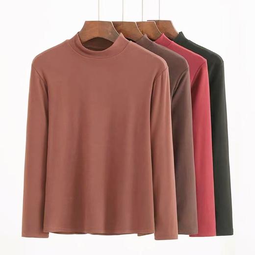 【孤品捡漏】微脏G04徳绒咖色半高领打底衫-喜出 商品图0