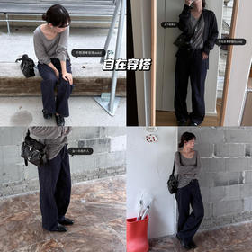 新品上身 |宽松长袖+原牛牛仔裤，舒适自在，简约不简单。