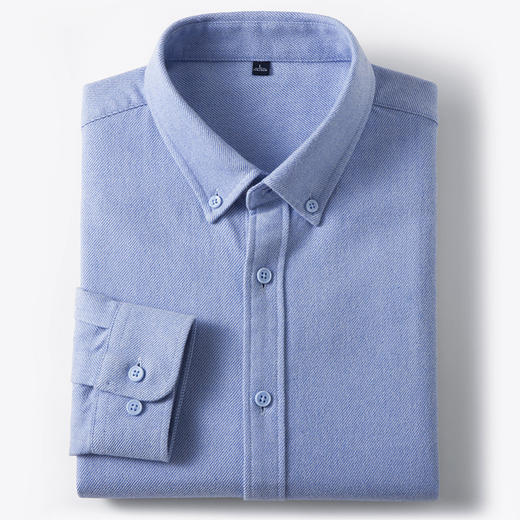 罗蒙秋冬长袖衬衫男士莫代尔棉吸湿透气柔软舒适日常百搭长袖衬衣 商品图5