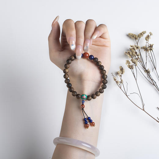 xy0567沉香+南红青金石手持手串 商品图7