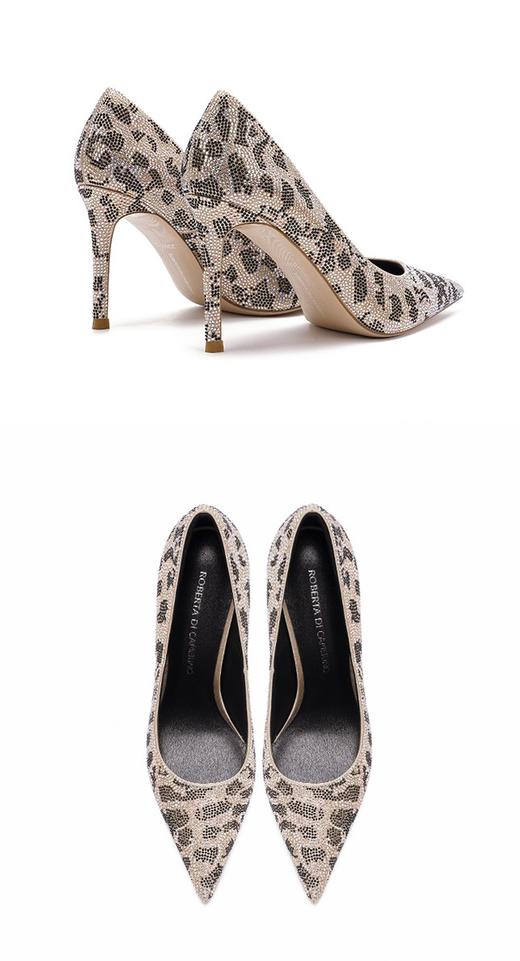 诺贝达新款水钻高跟鞋轻奢百搭尖头女鞋气质细跟浅口单鞋 商品图6