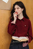 鹿向南「玫红陷阱」复古酒红色polo领衬衫女秋季气质小众长袖上衣 商品缩略图5
