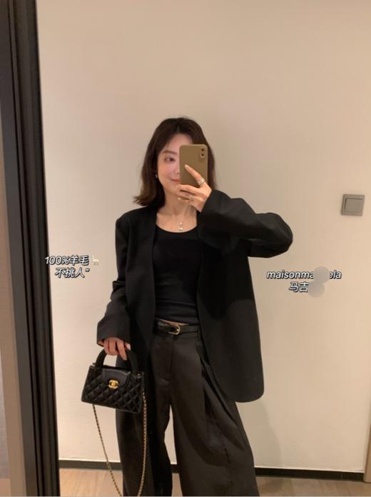 Maison Marg*a马吉*同款黑色无领西装西服 商品图11