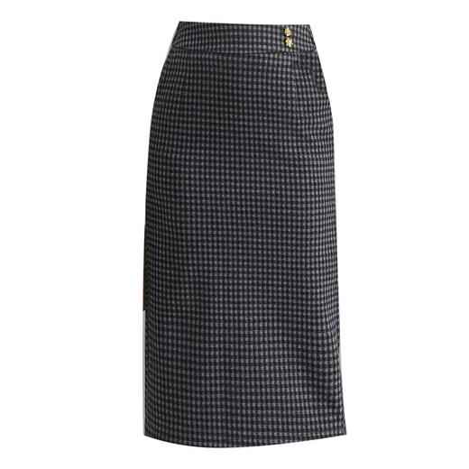 QYM 6322-Y小方格包臀裙开衩一步裙格纹半身裙 商品图4