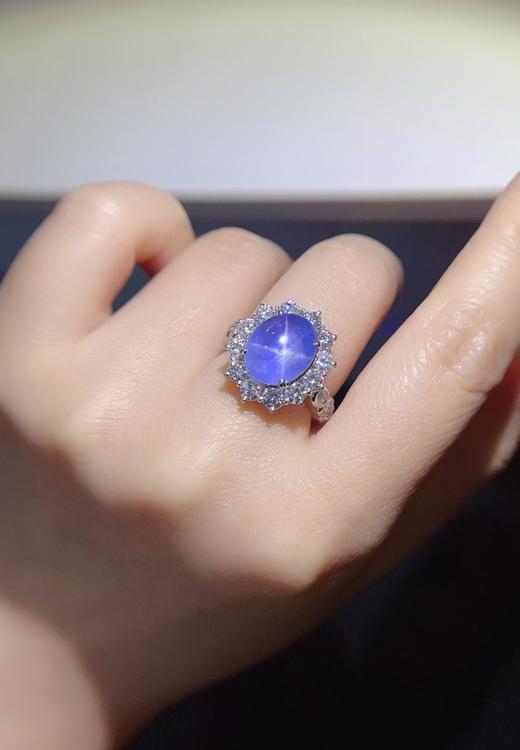 6ct素面蓝宝石戒指 商品图2