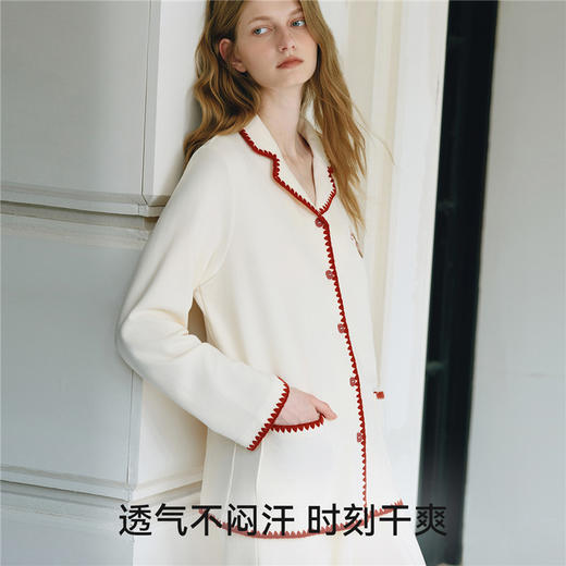 【家居服专场】嫚熙秋冬季双面火山小磨毛女士睡衣情侣纯棉家居服套装2025新款 商品图4