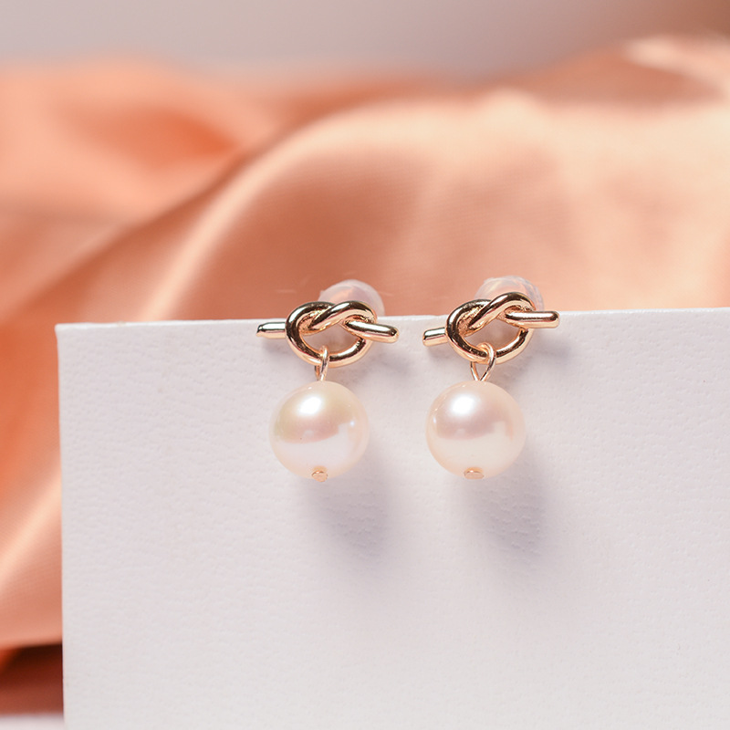 法式天然淡水珍珠耳环2021甜美ins复古不规则