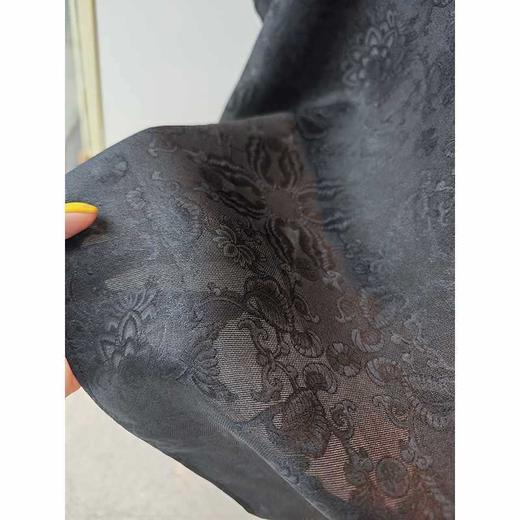 丁摩 夏季新款香云纱桑蚕丝上衣真丝花萝新中式女装衬衫女小衫5ZF-702 商品图2