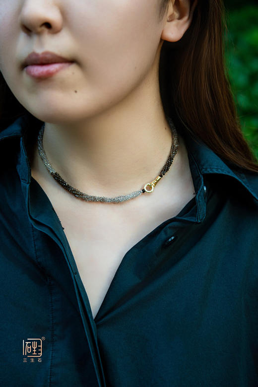 吾行·闪灵钻黑尖晶\茶晶设计多用链 商品图5