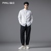 PINLI品立春季新品褶皱长袖衬衫男士纯色肌理感潮牌休闲衬衣GD253113037 商品缩略图3