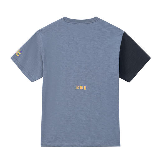 ONIARAI/鬼洗25秋新品棒系列趣味太空金鱼异色拼接短袖T N840281 商品图4