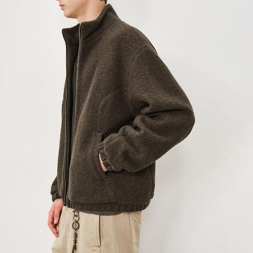 714street肌理感羊毛混纺毛呢夹克2025秋冬老钱风cleanfit外套男 商品图0