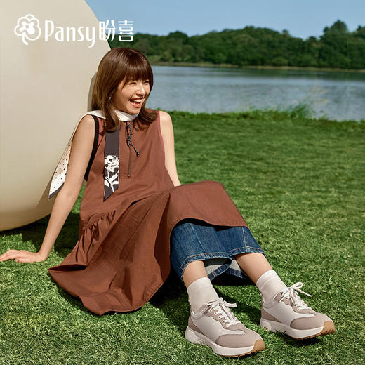 Pansy盼喜女鞋春季妈妈鞋子日系软底运动休闲鞋厚底低帮轻便女款HD4201 商品图3