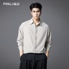 PINLI品立2025秋季新款男士宽松尖领纯色打底长袖衬衫休闲衬衣潮GD253113066 商品缩略图3