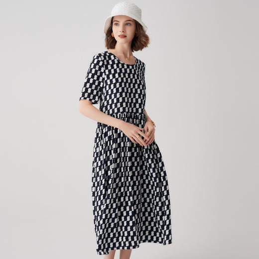 【帕罗】B3F | 100%桑蚕丝短袖连衣裙 商品图2