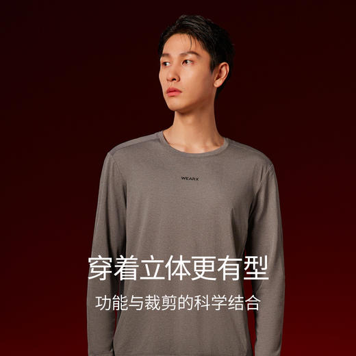 【瞬吸速干 高弹保暖 内搭外穿】完型情侣速干打底衣运动T恤 商品图3