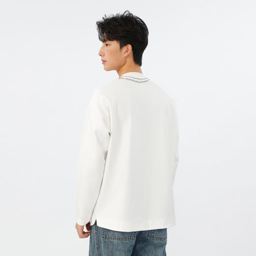 落肩开叉长袖T恤纪念日百货门店同款164893888 商品图2