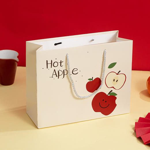 简约ins风苹果硬白卡礼品袋M号纪念日百货门店同款164696374 商品图3