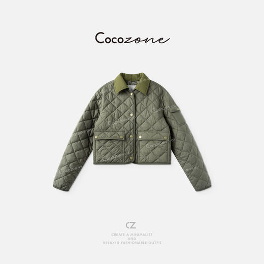 COCO ZONE 刘一一 “森野” 翻领老钱风格纹温暖感外套 CD1A1261 商品图3