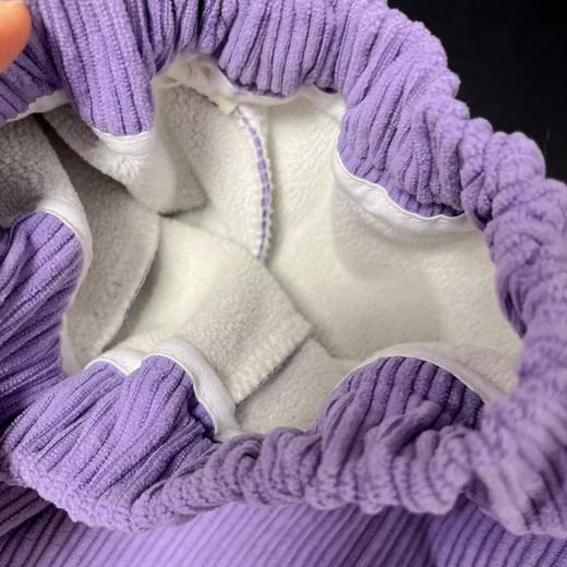 【孤品捡漏】G41女童紫色条绒内里颗粒休闲裤-喜出 商品图3