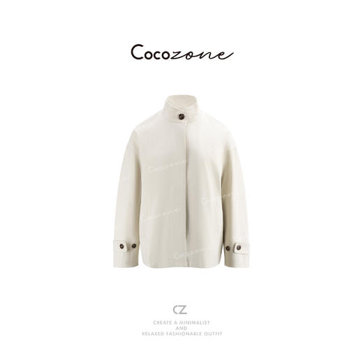 COCO ZONE 刘一一"奶油风衣"植物漫染古朴质感外套 CD2A1864 商品图0
